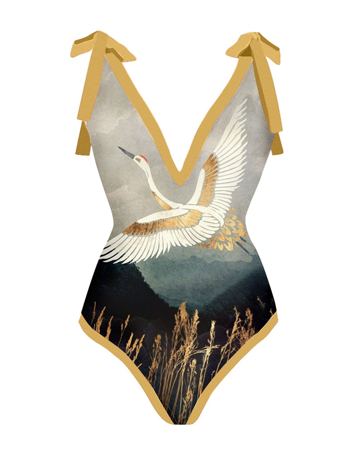 ✨ Maillot de bain 1 pièce – Décolleté V & dos nu élégant