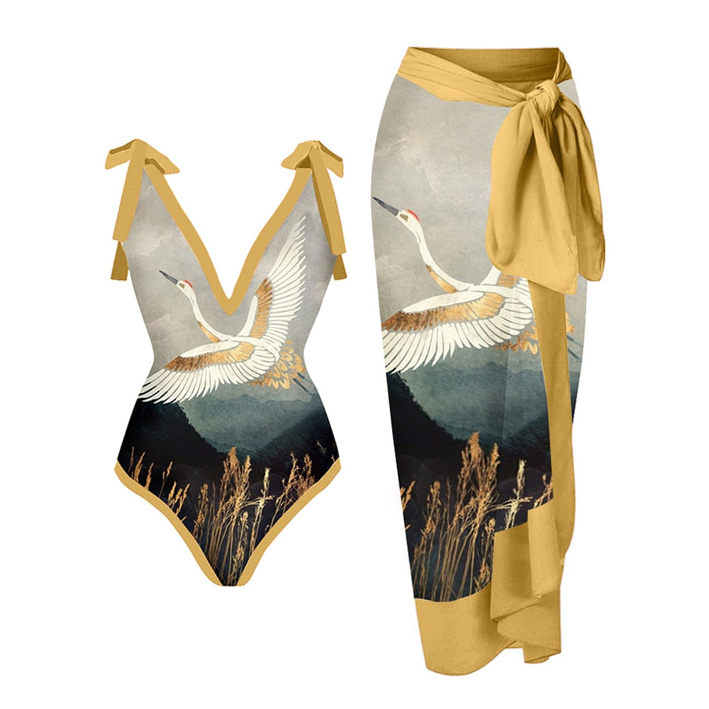 ✨ Maillot de bain 1 pièce – Décolleté V & dos nu élégant