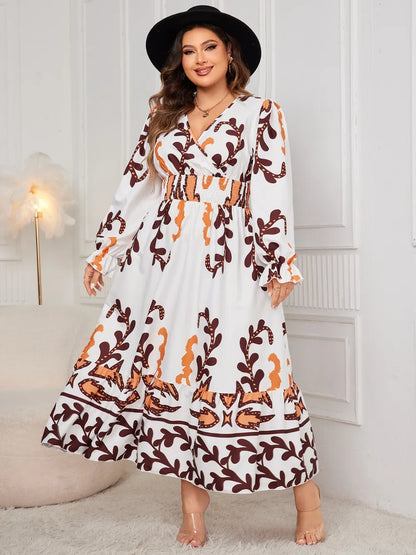 🌸 Robe grande taille à volants – Élégance & silhouette mise en valeur