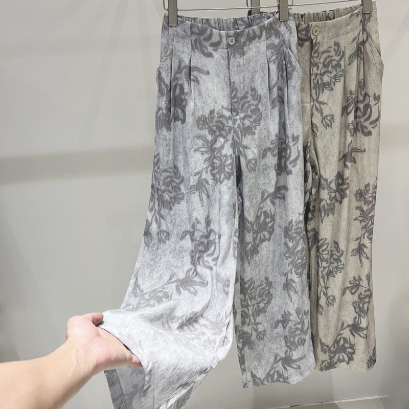 🌿 Pantalon large en coton & lin – Confort naturel & style bohème