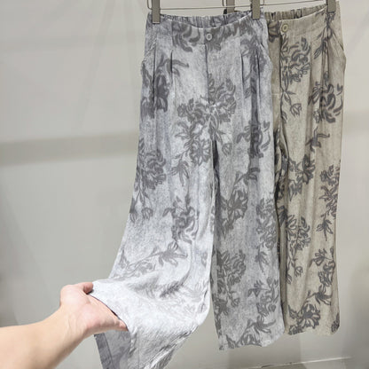 🌿 Pantalon large en coton & lin – Confort naturel & style bohème