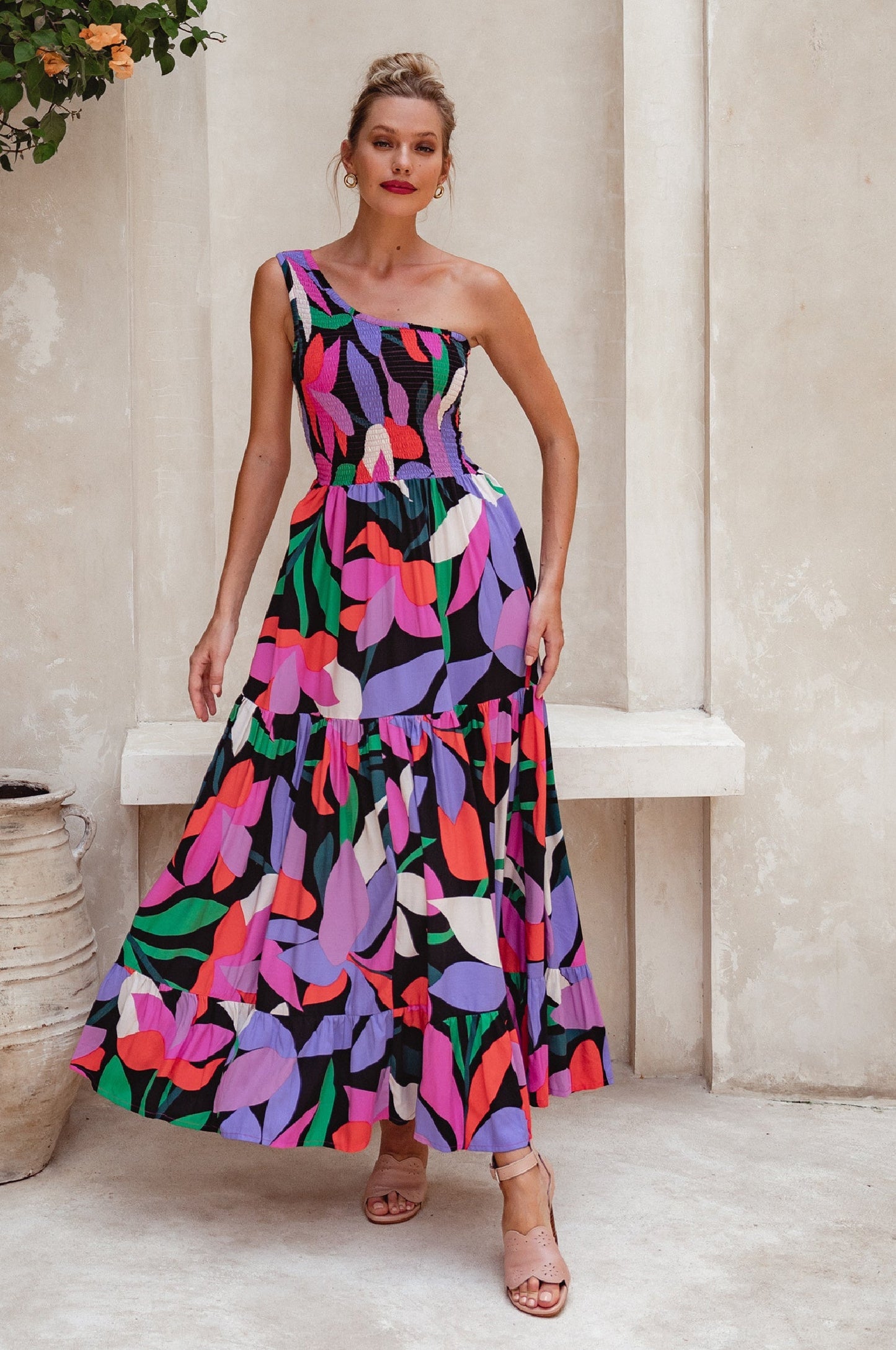 Cassandra One Shoulder Maxi Dress-0