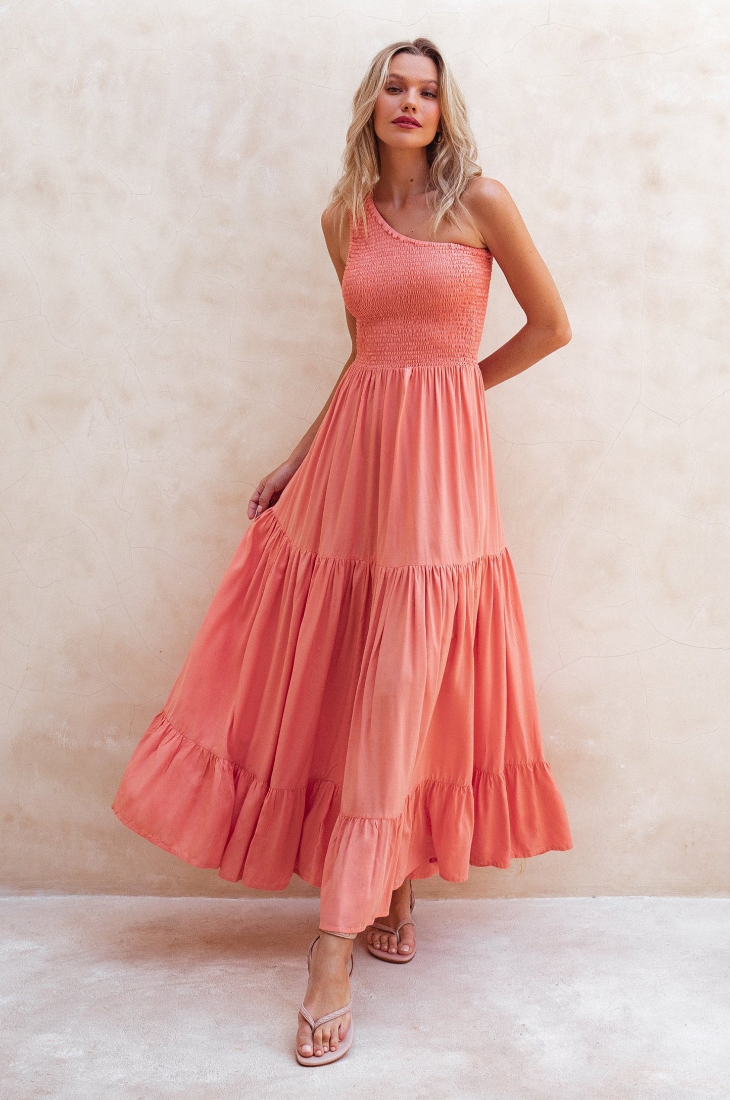Cassandra One Shoulder Maxi Dress-7
