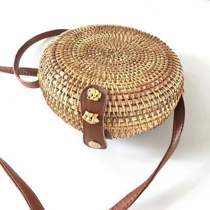 👜 Sac rond en rotin – Style bohème & esprit vacances