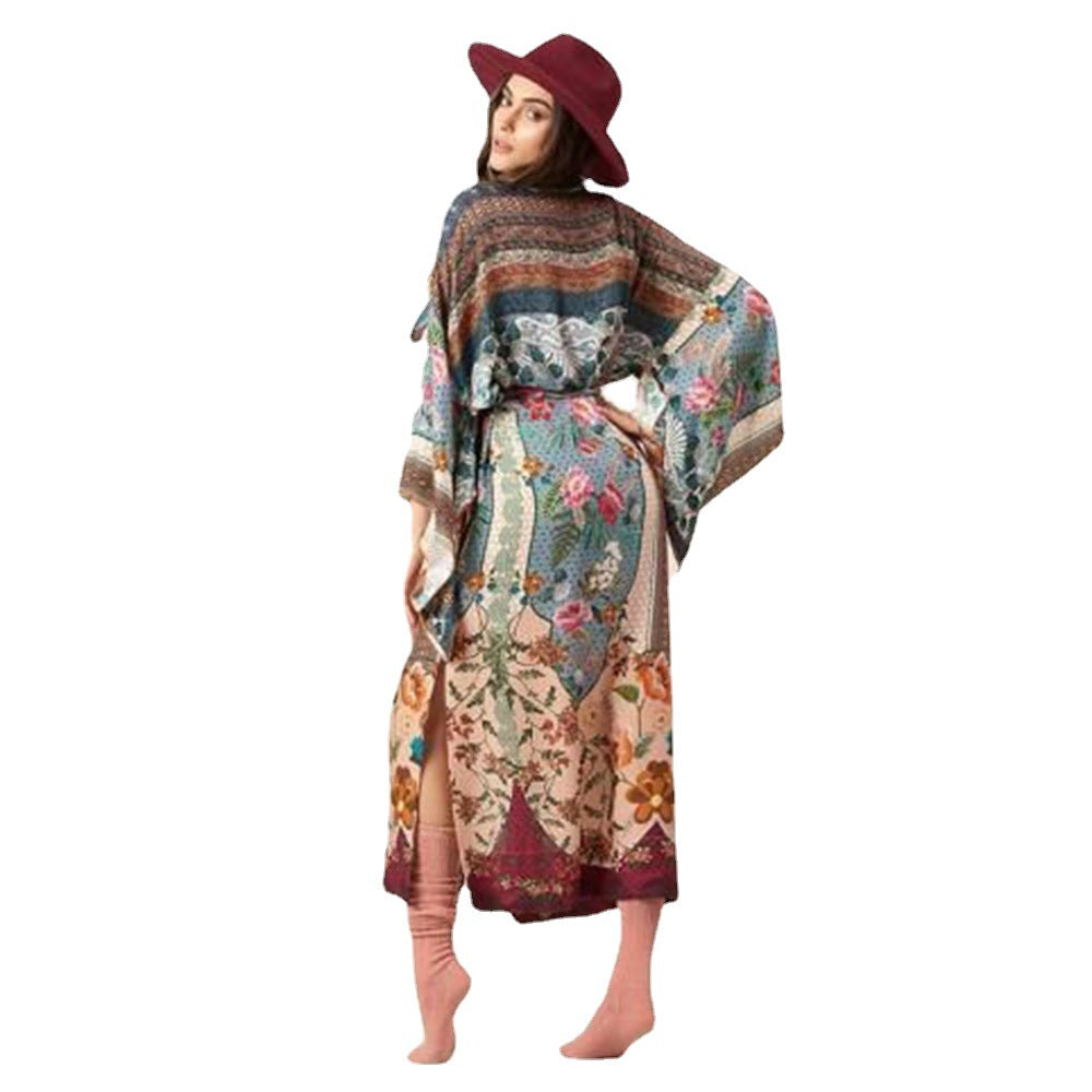 Kimono de plage long – Léger, fluide & protection soleil
