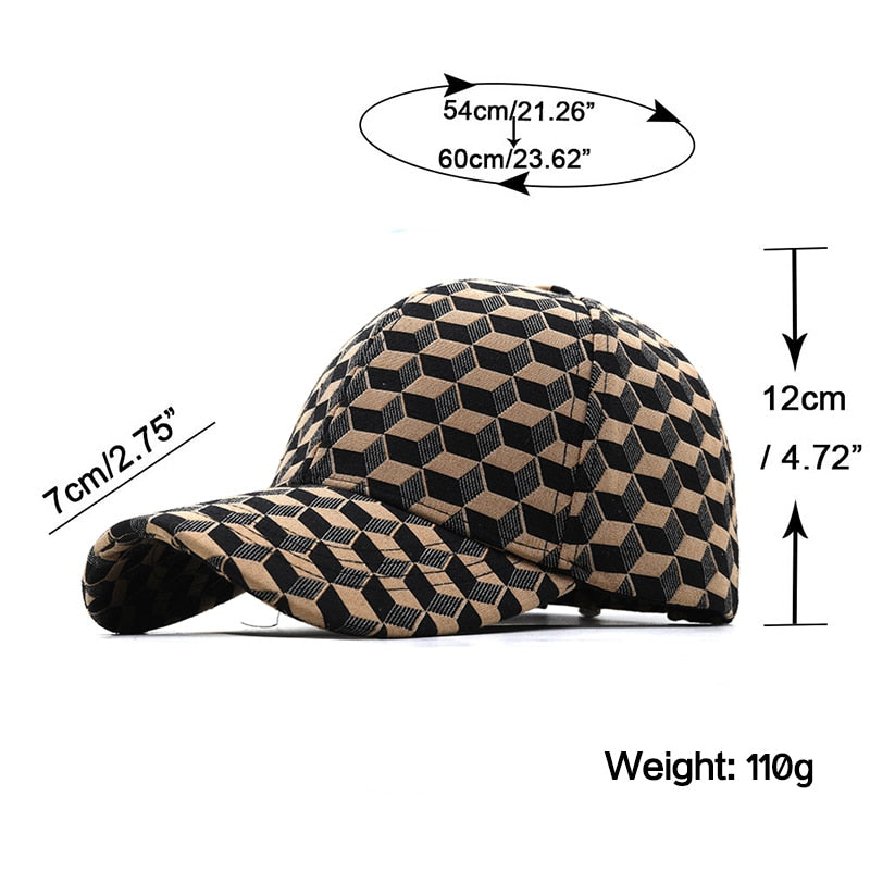 🧢 Casquette tendance – Style casual & motif à carreaux