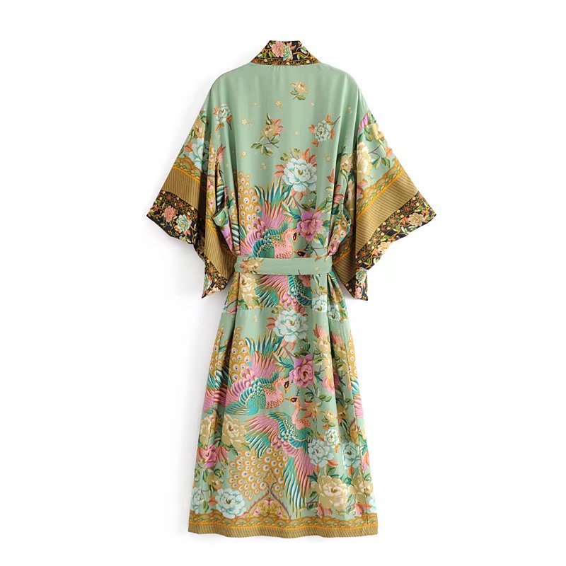 Robe kimono bohème – Imprimé floral & style naturel