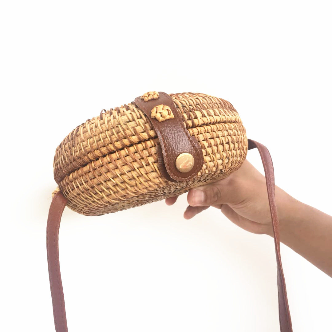 👜 Sac rond en rotin – Style bohème & esprit vacances