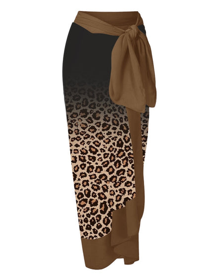 🐆 Maillot de bain 1 pièce – Imprimé léopard dégradé & coupe audacieuse