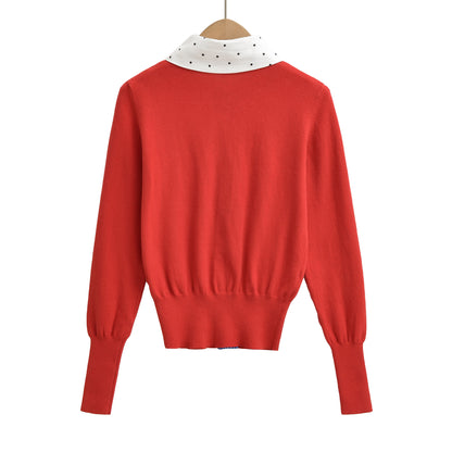 🌸 Cardigan effet 2 pièces – Style rétro & silhouette affinée