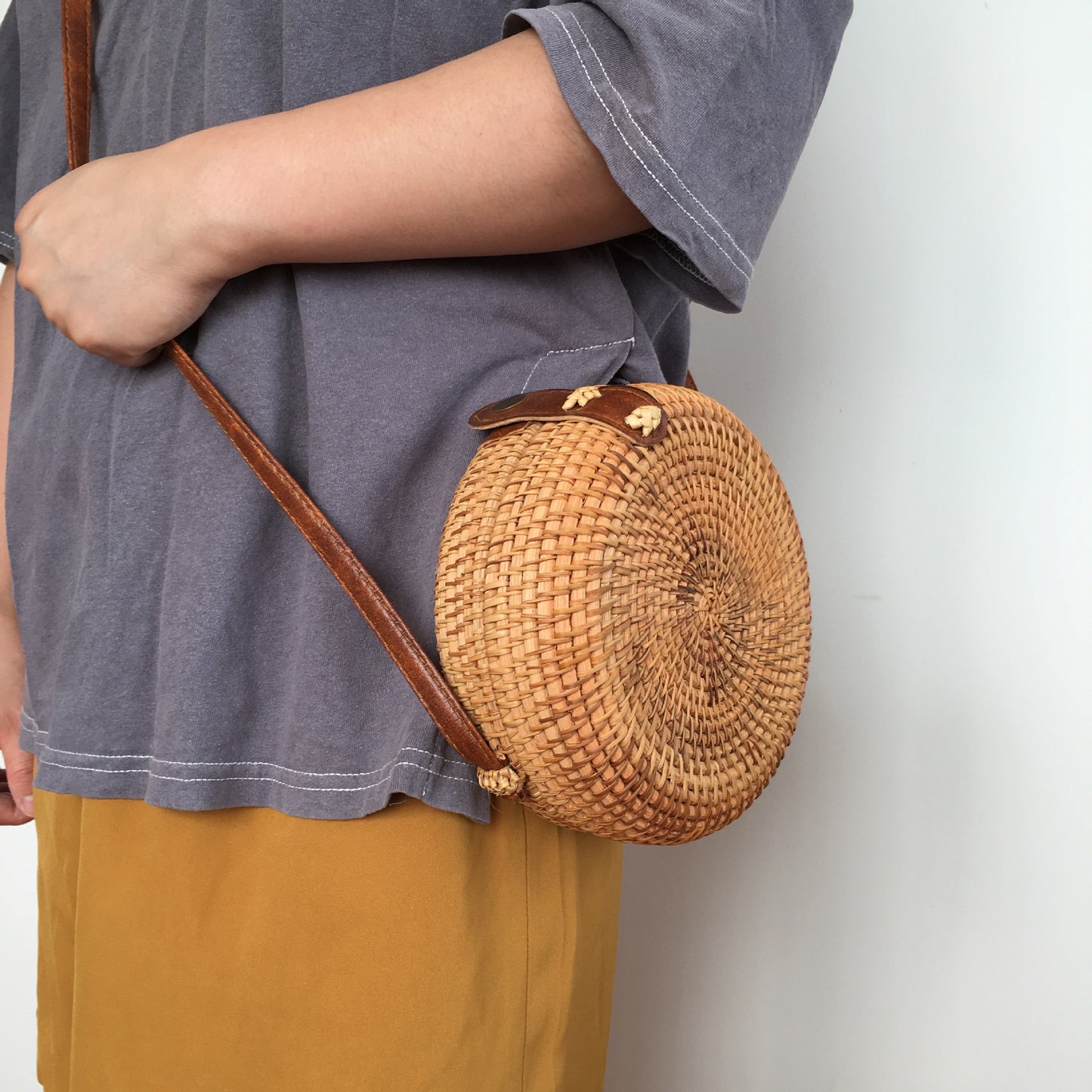 👜 Sac rond en rotin – Style bohème & esprit vacances