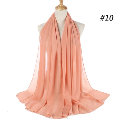 🧕 Foulard / hijab en mousseline perlée – Léger & élégant