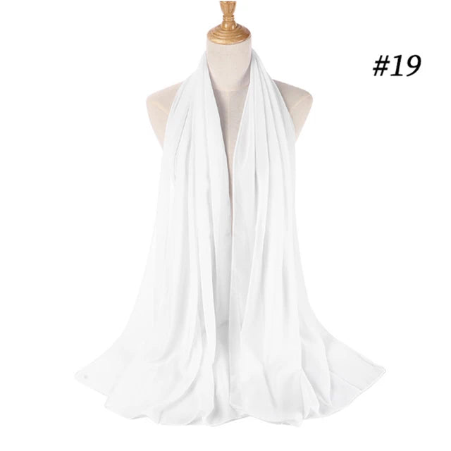 🧕 Foulard / hijab en mousseline perlée – Léger & élégant