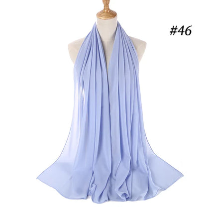🧕 Foulard / hijab en mousseline perlée – Léger & élégant