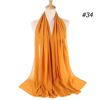 🧕 Foulard / hijab en mousseline perlée – Léger & élégant