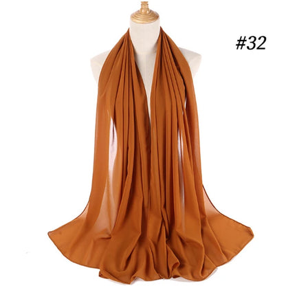 🧕 Foulard / hijab en mousseline perlée – Léger & élégant