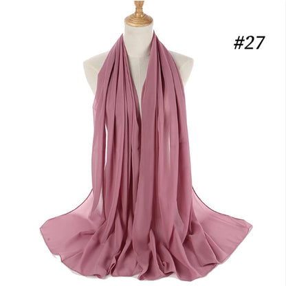🧕 Foulard / hijab en mousseline perlée – Léger & élégant