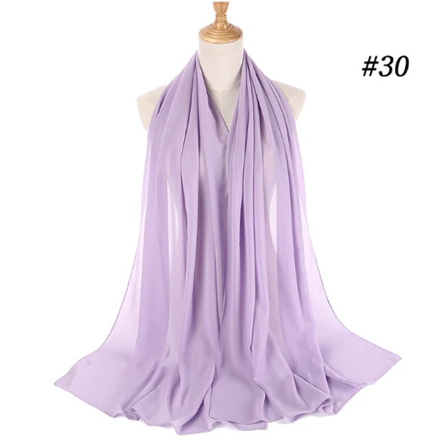 🧕 Foulard / hijab en mousseline perlée – Léger & élégant
