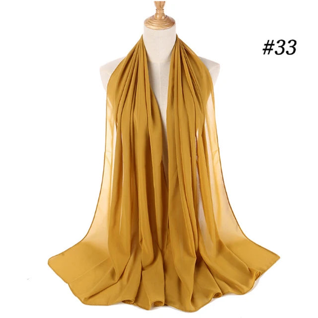 🧕 Foulard / hijab en mousseline perlée – Léger & élégant