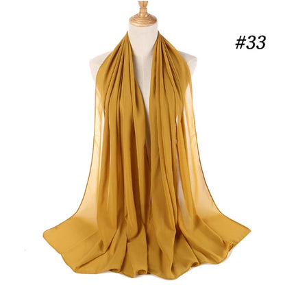 🧕 Foulard / hijab en mousseline perlée – Léger & élégant