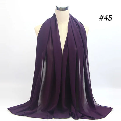 🧕 Foulard / hijab en mousseline perlée – Léger & élégant