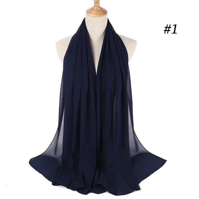 🧕 Foulard / hijab en mousseline perlée – Léger & élégant