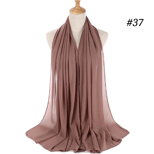 🧕 Foulard / hijab en mousseline perlée – Léger & élégant