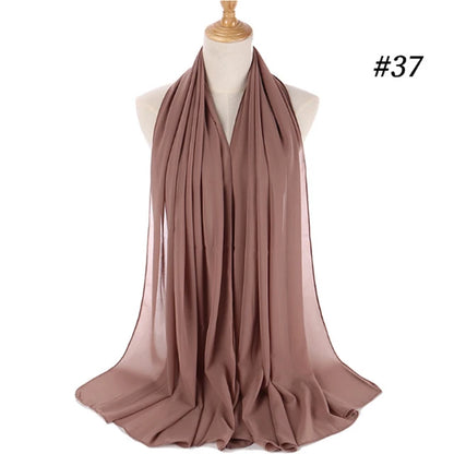 🧕 Foulard / hijab en mousseline perlée – Léger & élégant