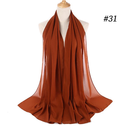 🧕 Foulard / hijab en mousseline perlée – Léger & élégant