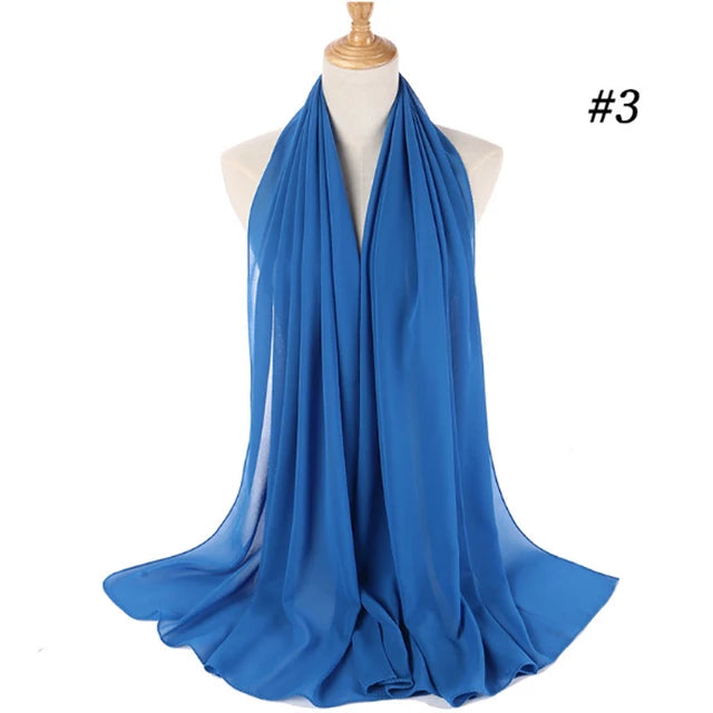🧕 Foulard / hijab en mousseline perlée – Léger & élégant