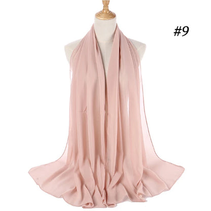 🧕 Foulard / hijab en mousseline perlée – Léger & élégant