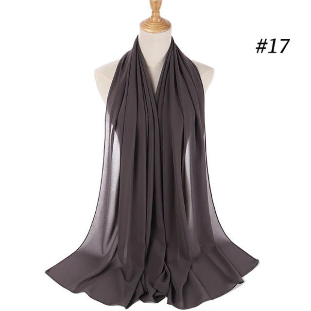 🧕 Foulard / hijab en mousseline perlée – Léger & élégant
