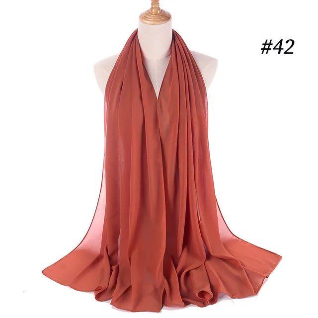 🧕 Foulard / hijab en mousseline perlée – Léger & élégant
