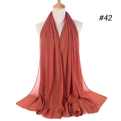 🧕 Foulard / hijab en mousseline perlée – Léger & élégant