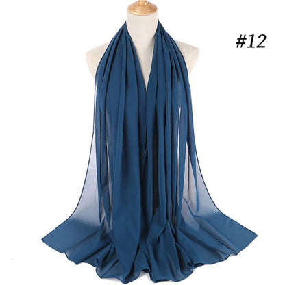 🧕 Foulard / hijab en mousseline perlée – Léger & élégant