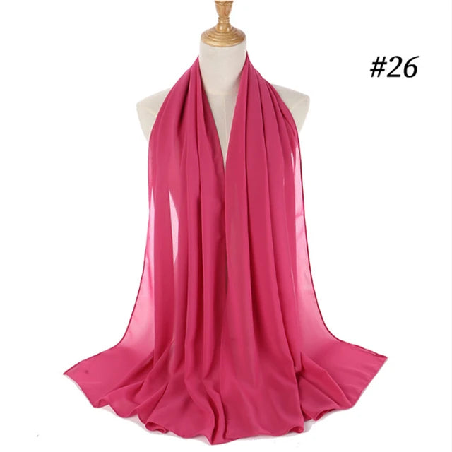 🧕 Foulard / hijab en mousseline perlée – Léger & élégant