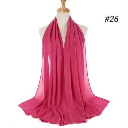 🧕 Foulard / hijab en mousseline perlée – Léger & élégant