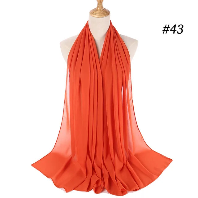 🧕 Foulard / hijab en mousseline perlée – Léger & élégant
