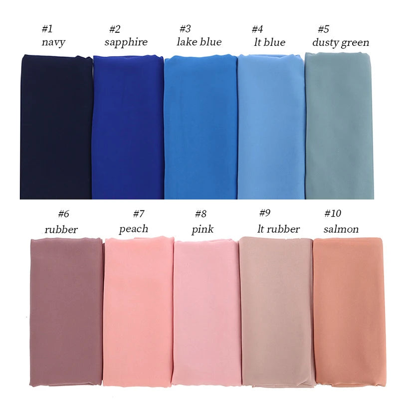 🧕 Foulard / hijab en mousseline perlée – Léger & élégant