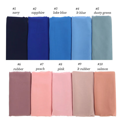 🧕 Foulard / hijab en mousseline perlée – Léger & élégant