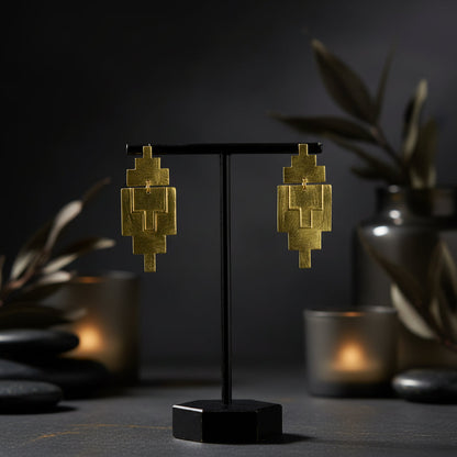 Pendientes KAVANAGH bañados en oro - Diseño con carácter-1