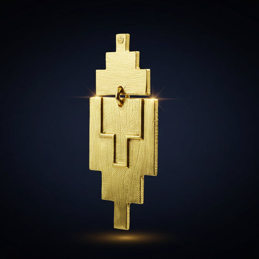 Pendientes KAVANAGH bañados en oro - Diseño con carácter-2