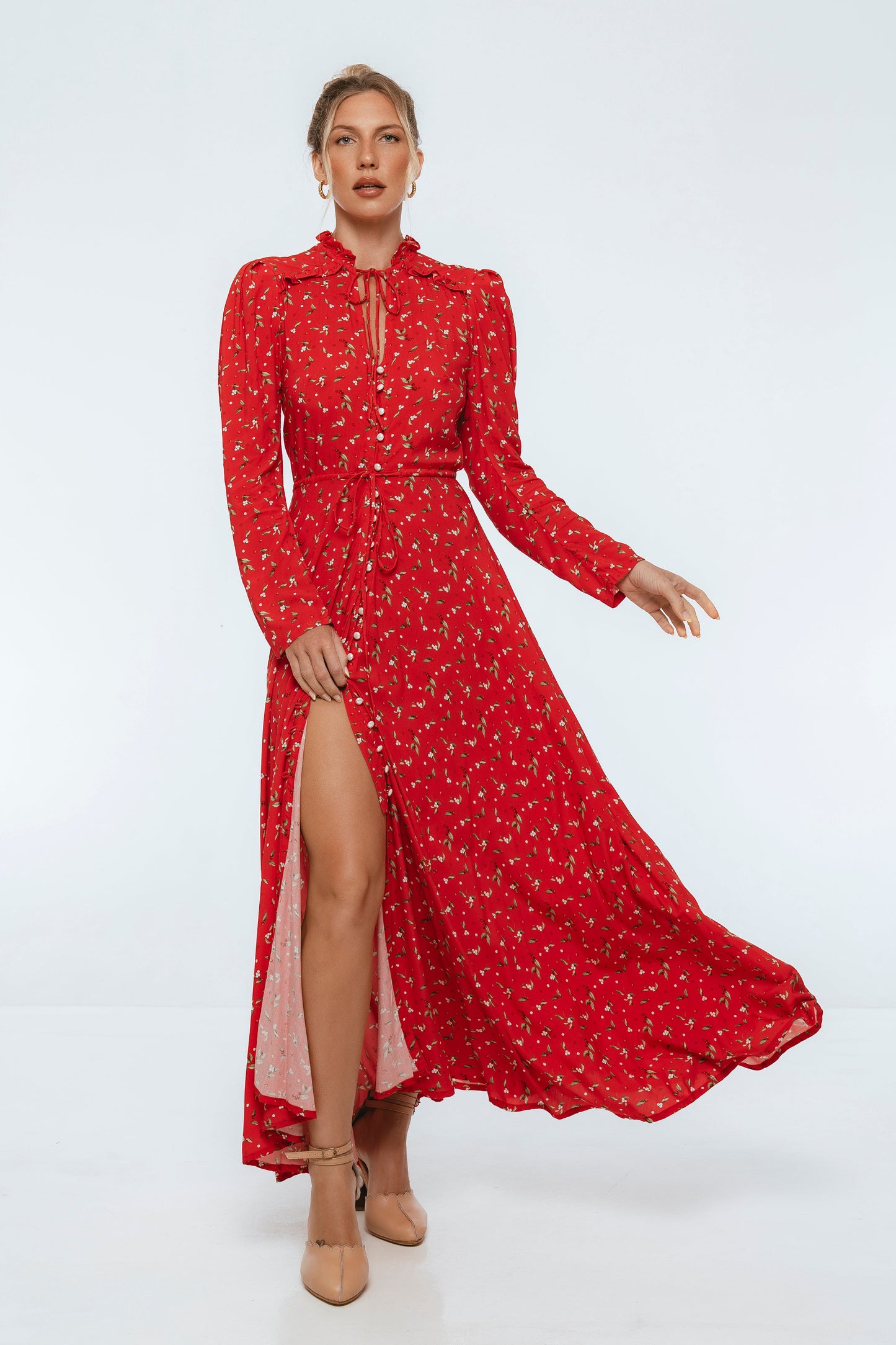 Poeme Long Sleeve Maxi Dress-7