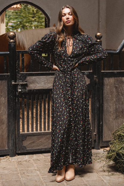 Poeme Long Sleeve Maxi Dress-0