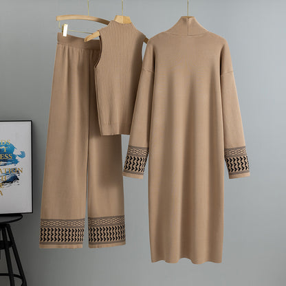 Ensemble 3 pièces en maille – élégance minimaliste et modeste