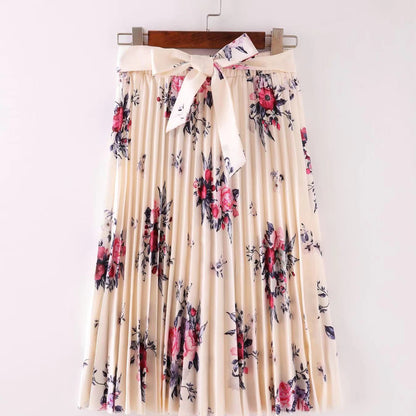 Jupe Midi à ceinture assortie