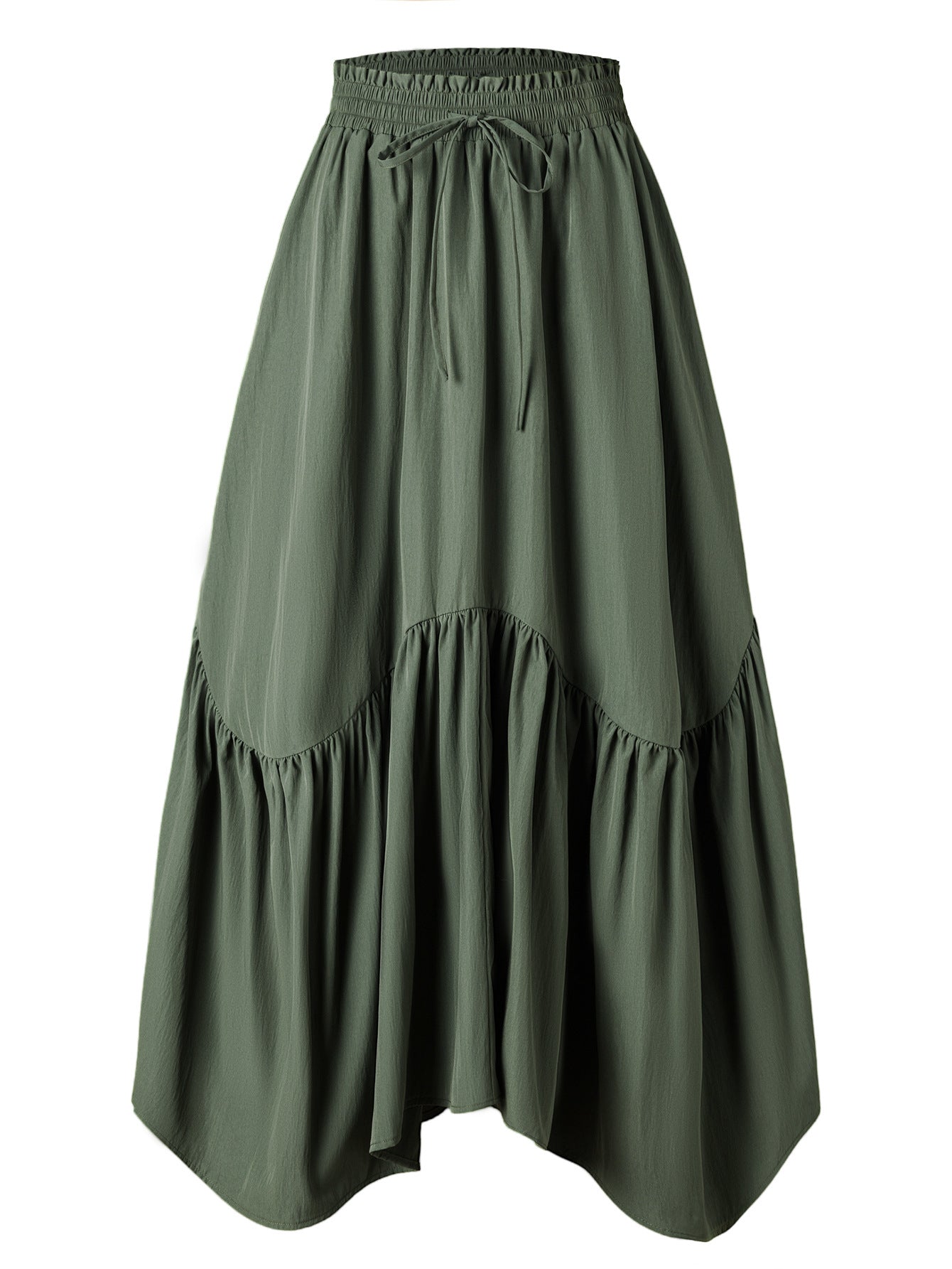 Jupe Bohème maxi taille haute avec élastique smocké