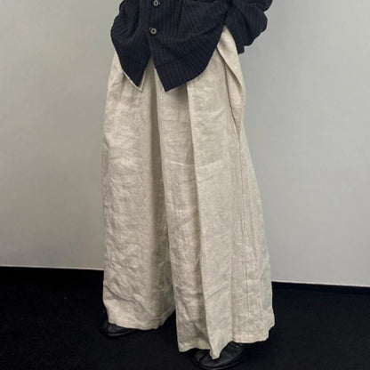 Pantalon asymétrique jambe large