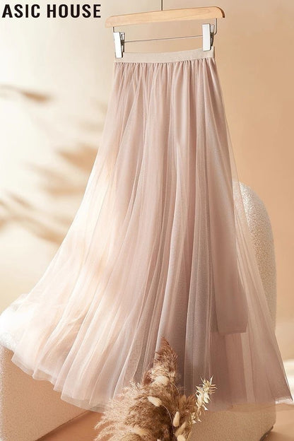 Jupe en tulle (mesh) doublée