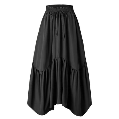 Jupe Bohème maxi taille haute avec élastique smocké